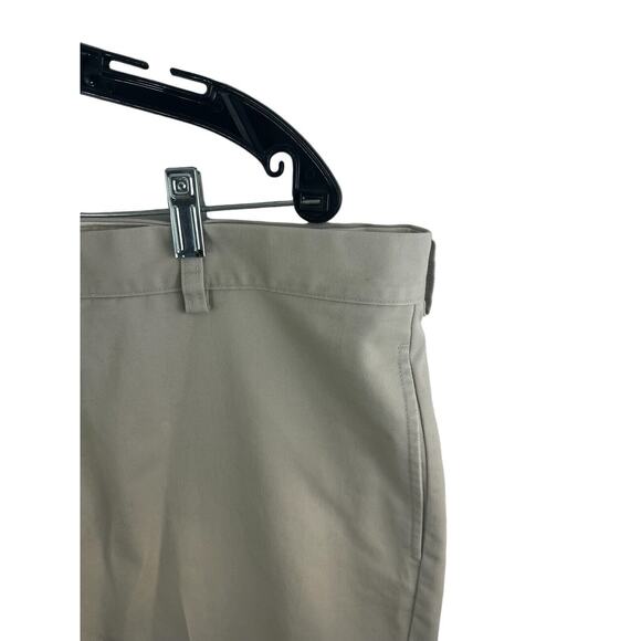 LL Bean Mens 37 Wrinkle Free Chino Pants Flat Front Light Khaki Classic Preppy - Picture 5 of 7